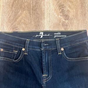 7 for all mankind midrise ankle skinny denim jeans. Size 26.